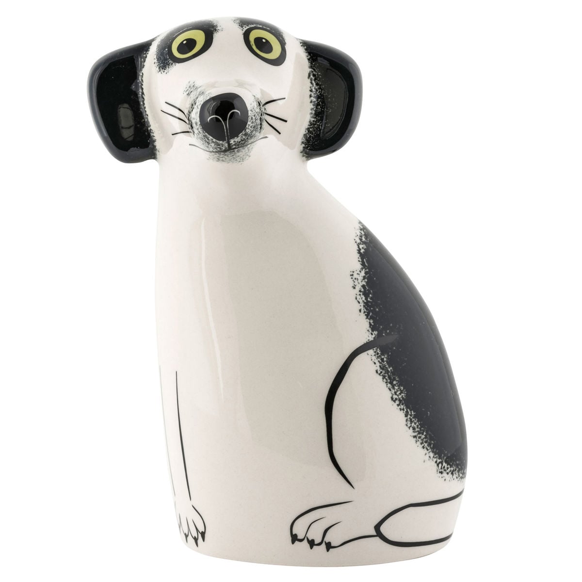貯金箱 Hannah Turner Money box Dog 犬 （ ハンナターナー マネーボックス コイン マネーバンク 500円玉 貯まる コイン入れ 500円玉貯金 置物 陶器 イヌ オブジェ 雑貨 ゴム栓付き 硬貨 アニマル グッズ おしゃれ かわいい いぬ ） 【BLACK】