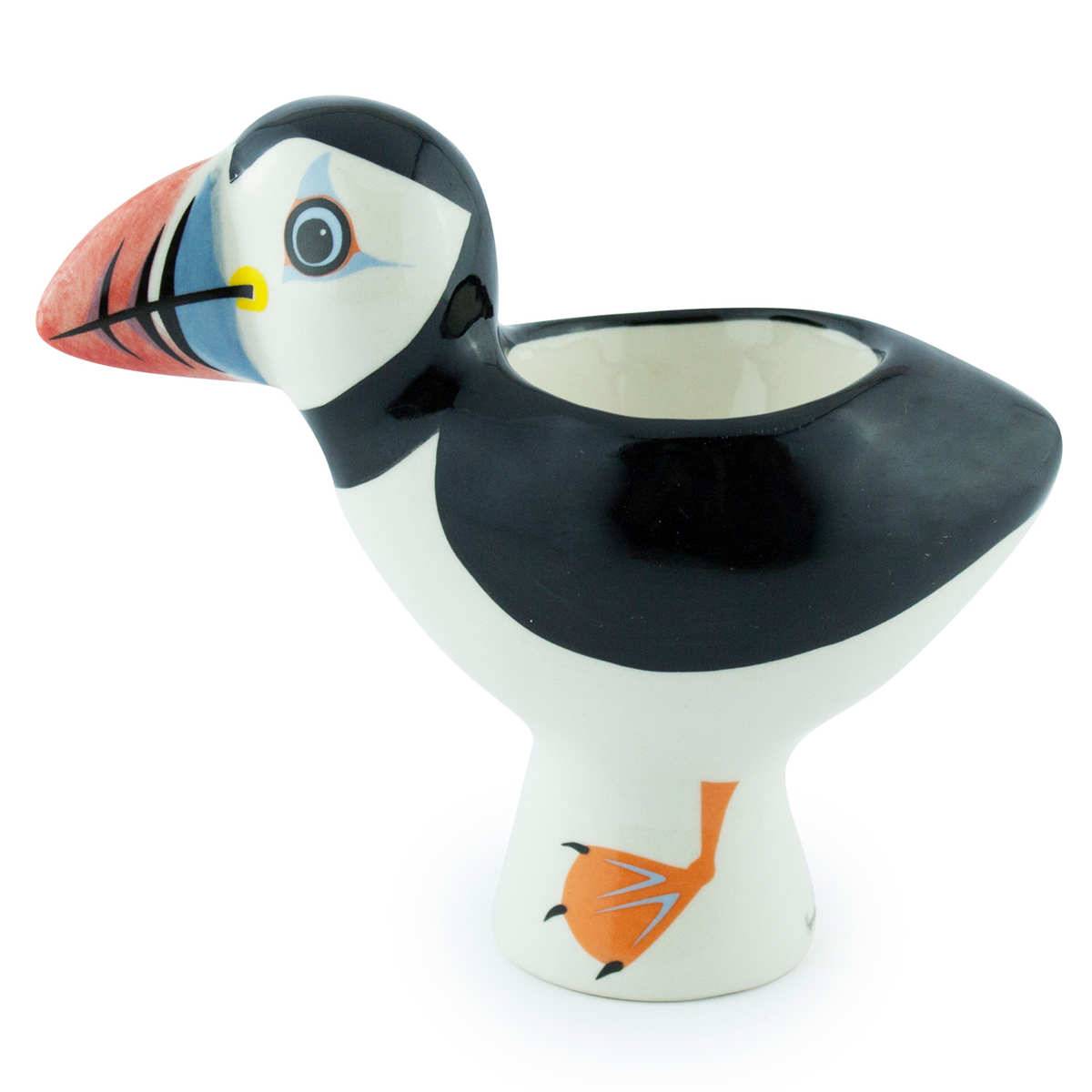 エッグカップ Hannah Turner Egg cups パフィン （ ハンナターナー エッグスタンド 陶器 卵立て 食器 朝食 ゆで卵 小物入れ 小物収納 ツノメドリ 鳥 エッグポット たまご立て タマゴ立て ゆでたまご 鍵置き アニマル グッズ 雑貨 ）