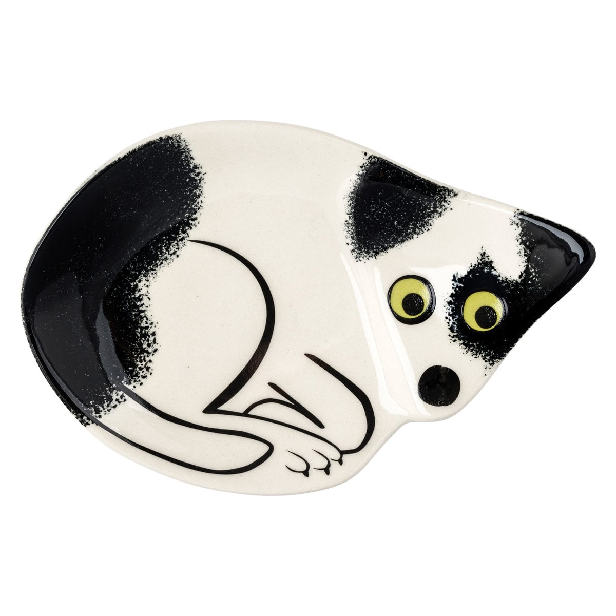 トレイ Hannah Turner Trinket Dish 動物 （ ハンナターナー 陶器 アクセサリートレイ 小物トレイ トレー アクセサリートレー 玄関 鍵置き 猫 ねこ 小物入れ 小物置き 卓上 洗面 カギ 雑貨 おしゃれ グッズ アニマル ） 【BLACK】