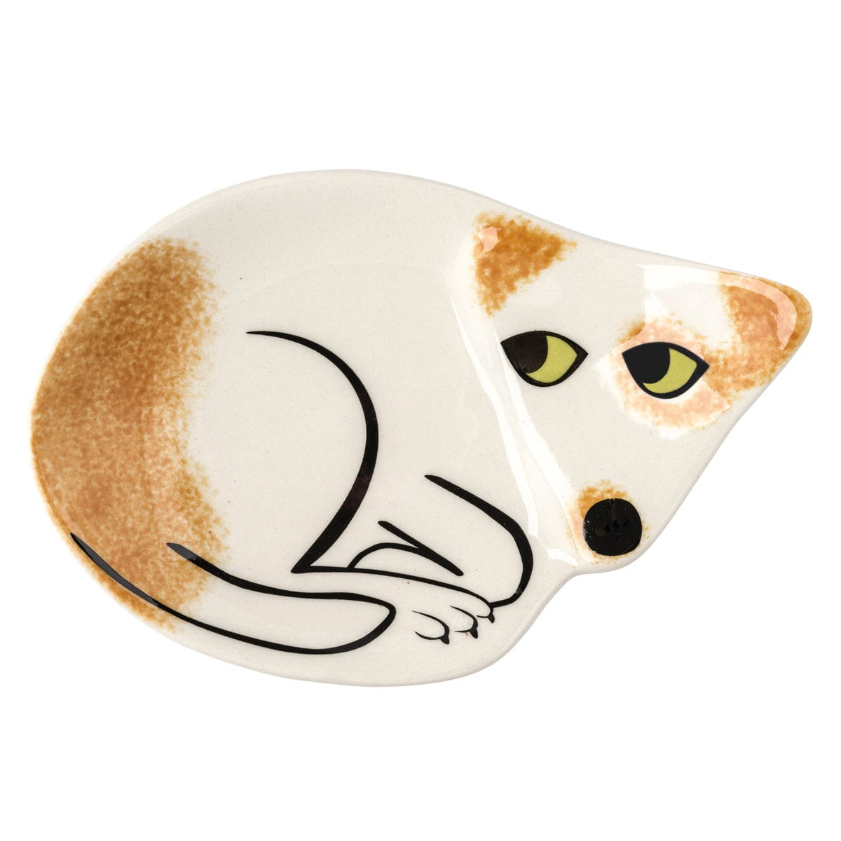 トレイ Hannah Turner Trinket Dish 動物 （ ハンナターナー 陶器 アクセサリートレイ 小物トレイ トレー アクセサリートレー 玄関 鍵置き 猫 ねこ 小物入れ 小物置き 卓上 洗面 カギ 雑貨 おしゃれ グッズ アニマル ） 【BROWN】