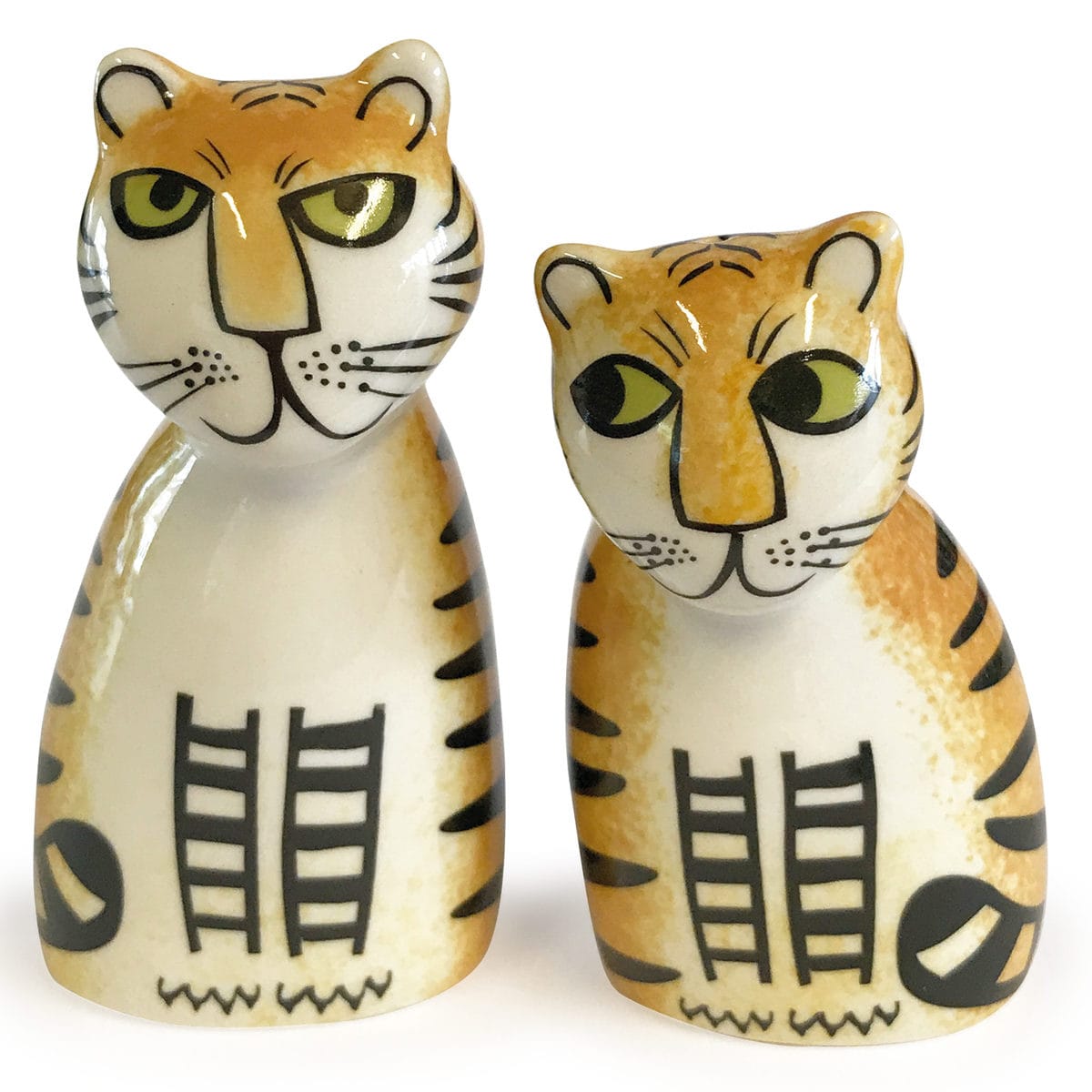 調味料入れ Hannah Turner 塩コショウ入れ （ ハンナターナー 塩コショウ ソルト＆ペッパーボトル 陶器 スパイスボトル 塩 こしょう 容器 置物 調味料容器 調味料ケース 置き物 インテリア ゴム栓 クジャク おしゃれ ） 【Tiger】