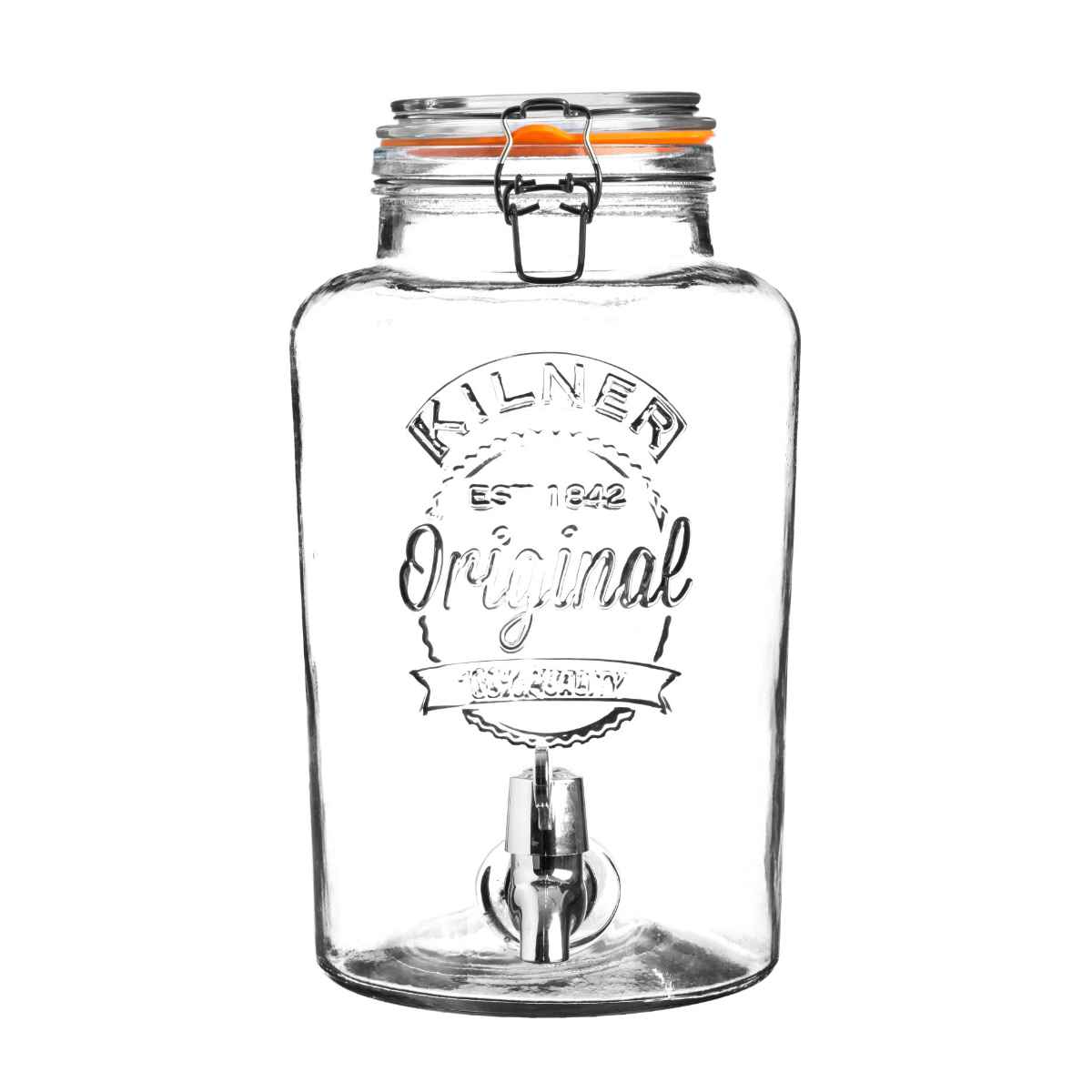 ドリンクサーバー 5L Kilner キルナ―ディスペンサー DISPENSER （ ガラス 蛇口付き ディスペンサー 5リットル ドリンクディスペンサー ガラス瓶 ガラス製 瓶 ピッチャー ウォーターサーバー 梅酒 果実酒 おしゃれ 水 ジュース ）
