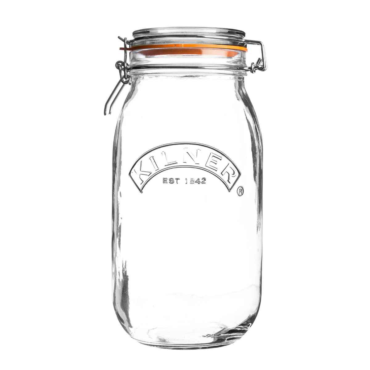 保存容器 KILNER ROUND CLIPTOP JAR 2L （ キルナー 保存瓶 ガラス 密閉 食洗機対応 保存 瓶 パッキン付き ガラス容器 食品 ガラス瓶 丸 調味料 密封容器 密閉容器 大きい 果実酒 梅酒 乾物 ）