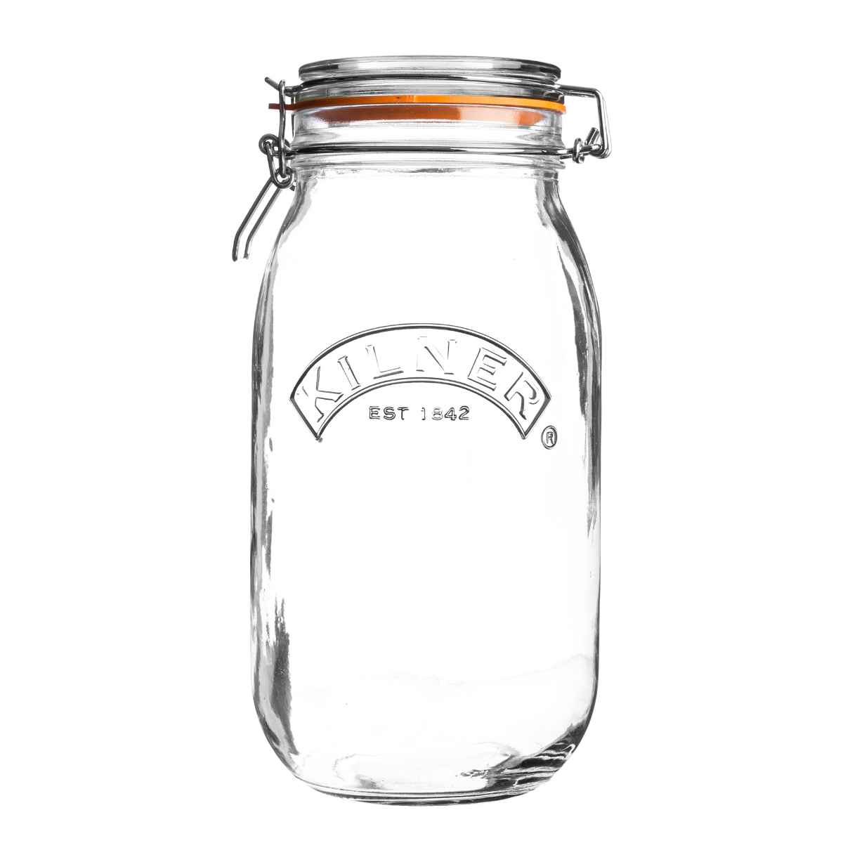 保存容器 2個セット KILNER ROUND CLIPTOP JAR 3L （ キルナー 保存瓶 ガラス 密閉 食洗機対応 保存 瓶 パッキン付き ガラス瓶 丸 調味料 密封容器 密閉容器 大きい 果実酒 梅酒 乾物 ）