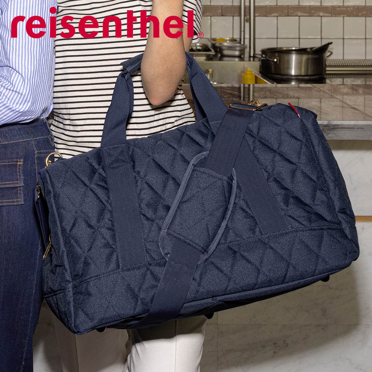 ボストンバッグ reisenthel ALLROUNDER L RHOMBUS （ かばん レディース 旅行 ネイル ネイルバッグ 美容 学生 介護 旅行バッグ ジム 2泊 3泊 メンズ おしゃれ ジムバッグ オールラウンダー ） 【ロンバスオリーブ】