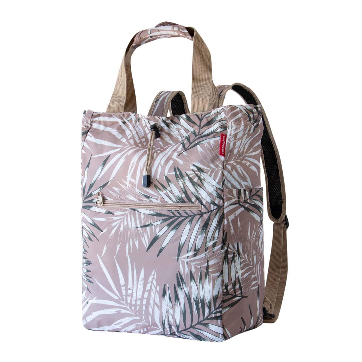 ショッピングバッグ reisenthel MINI MAXI 2-IN-1 PLUS （ リュックサック トートバッグ 折りたたみ 軽量 エコバッグ 撥水加工 買物 旅行 マイバッグ レディース お買い物バッグ リュック コンパクト 持ち運び ） 【JUNGLESAND】