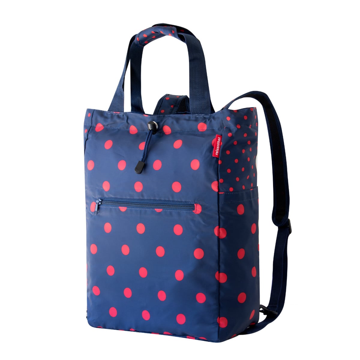 ショッピングバッグ reisenthel MINI MAXI 2-IN-1 PLUS （ リュックサック トートバッグ 折りたたみ 軽量 エコバッグ 撥水加工 買物 旅行 マイバッグ レディース お買い物バッグ リュック コンパクト 持ち運び ） 【MIXEDDOTSRED】