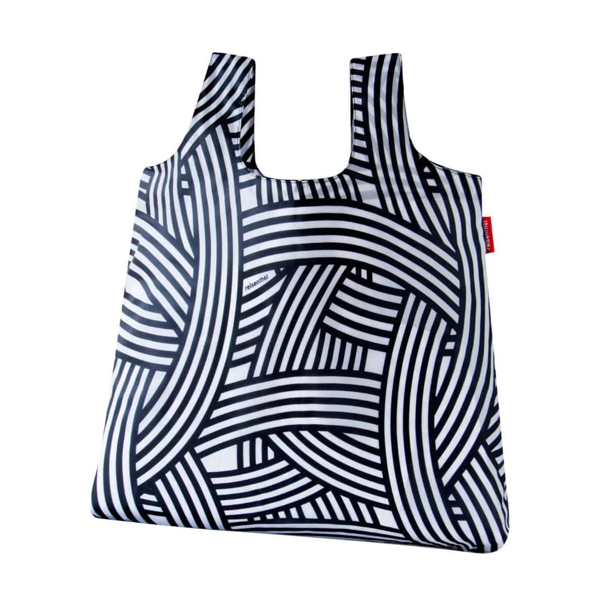 【アウトレット】 エコバッグ reisenthel ライゼンタール MINI MAXI SHOPPER POCKET 15L （ ショッピングバッグ マイバッグ 折りたたみ コンパクト 撥水加工 お買い物 サブバッグ レジ袋 トートバッグ おしゃれ ライゼンタール ） 【ZEBRASTRIPE】