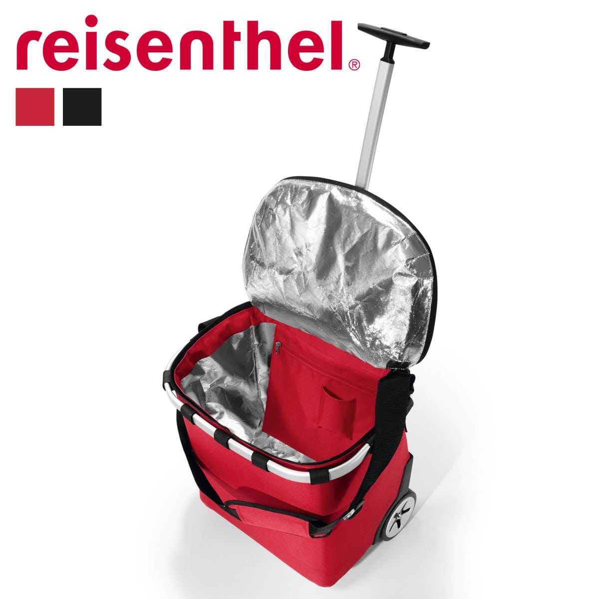 ショッピングカート ライゼンタール CARRYCRUISER ISO 保冷 （ キャリークルーザー 40L フタ付き 保冷 保温 買い物カート 大容量 キャリーカート 頑丈 2輪 伸縮ハンドル ショルダーベルト アウトドア おしゃれ ） 【RED】