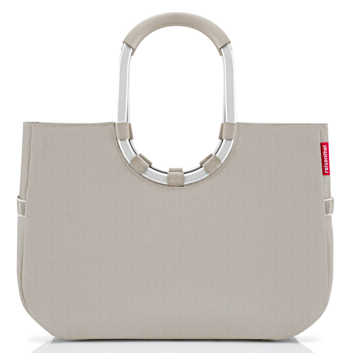 reisenthel ショッピングバッグ LOOPSHOPPER L （ エコバッグ マチ広 大容量 トートバッグ 買い物バッグ レディース バッグ マイバッグ 手提げ 肩掛け 大きい アルミハンドル ショルダーバッグ ジム ライゼンタール ） 【HERRINGBONESAND】