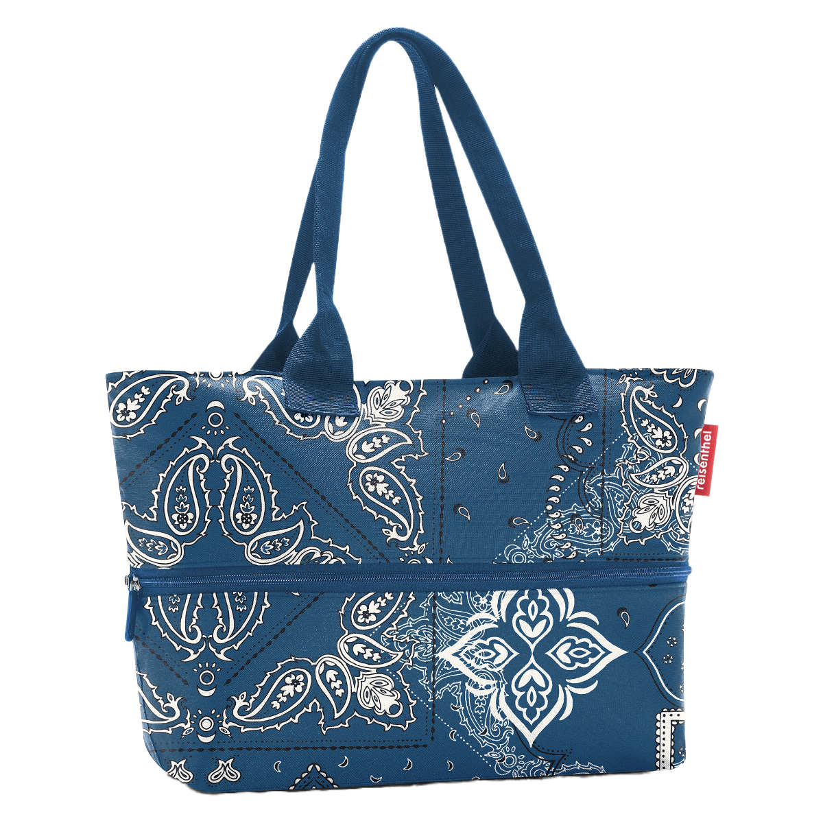 ショッピングバッグ ライゼンタール SHOPPER E1 BANDANA （ トートバッグ エコバッグ マチ広 ファスナー付き バッグ 大容量 伸縮 レディース マザーズバッグ 買い物バッグ 手提げ 肩掛け 大きい ） 【BANDANABLUE】
