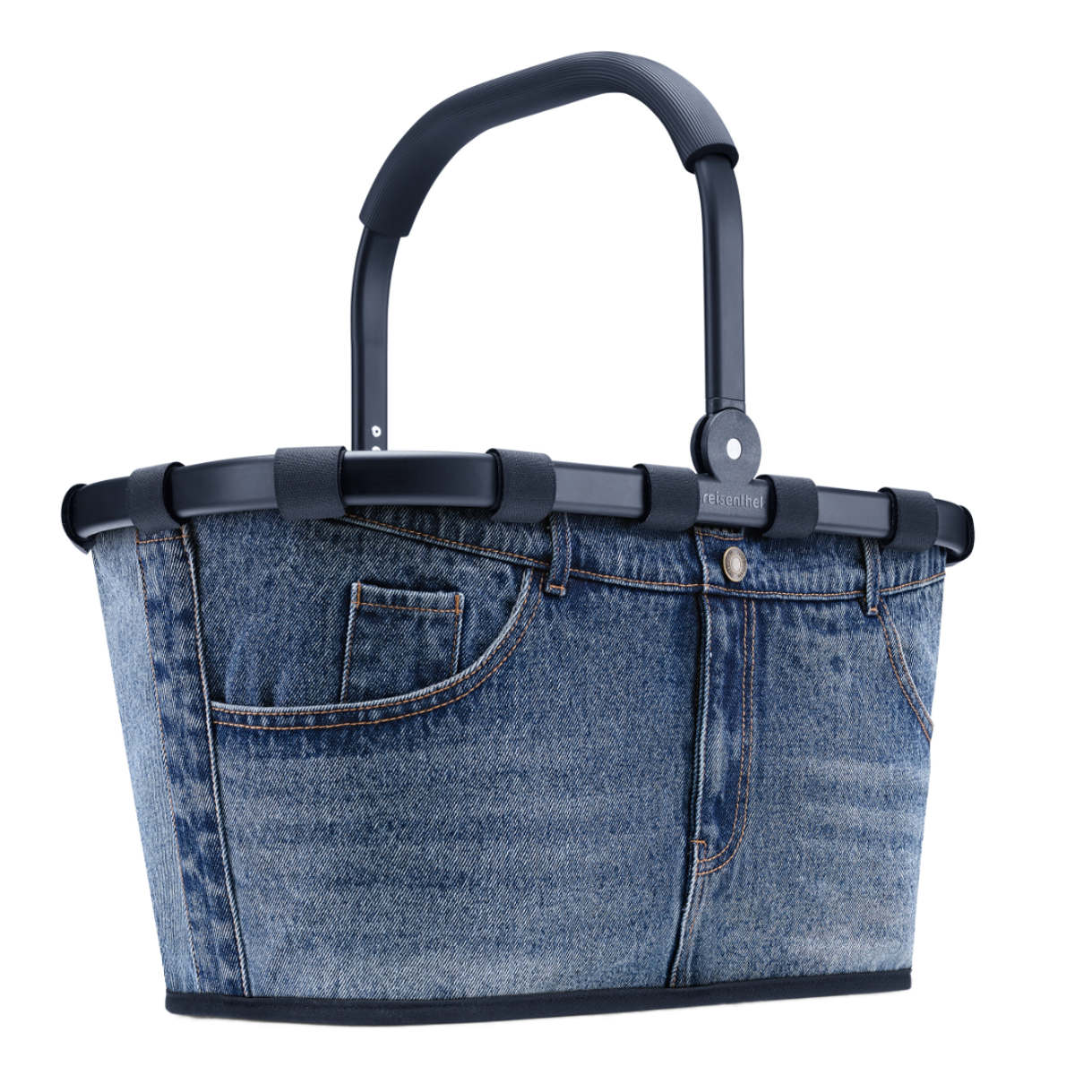 【アウトレット】 買い物カゴ reisenthel ライゼンタール CARRYBAG FRAME JEANS （ キャリーバッグ 買い物かご ショッピングバッグ 折りたたみ レジカゴ デニム 軽量 マイバッグ 車 ランドリー おしゃれ ） 【クラシックブルー】