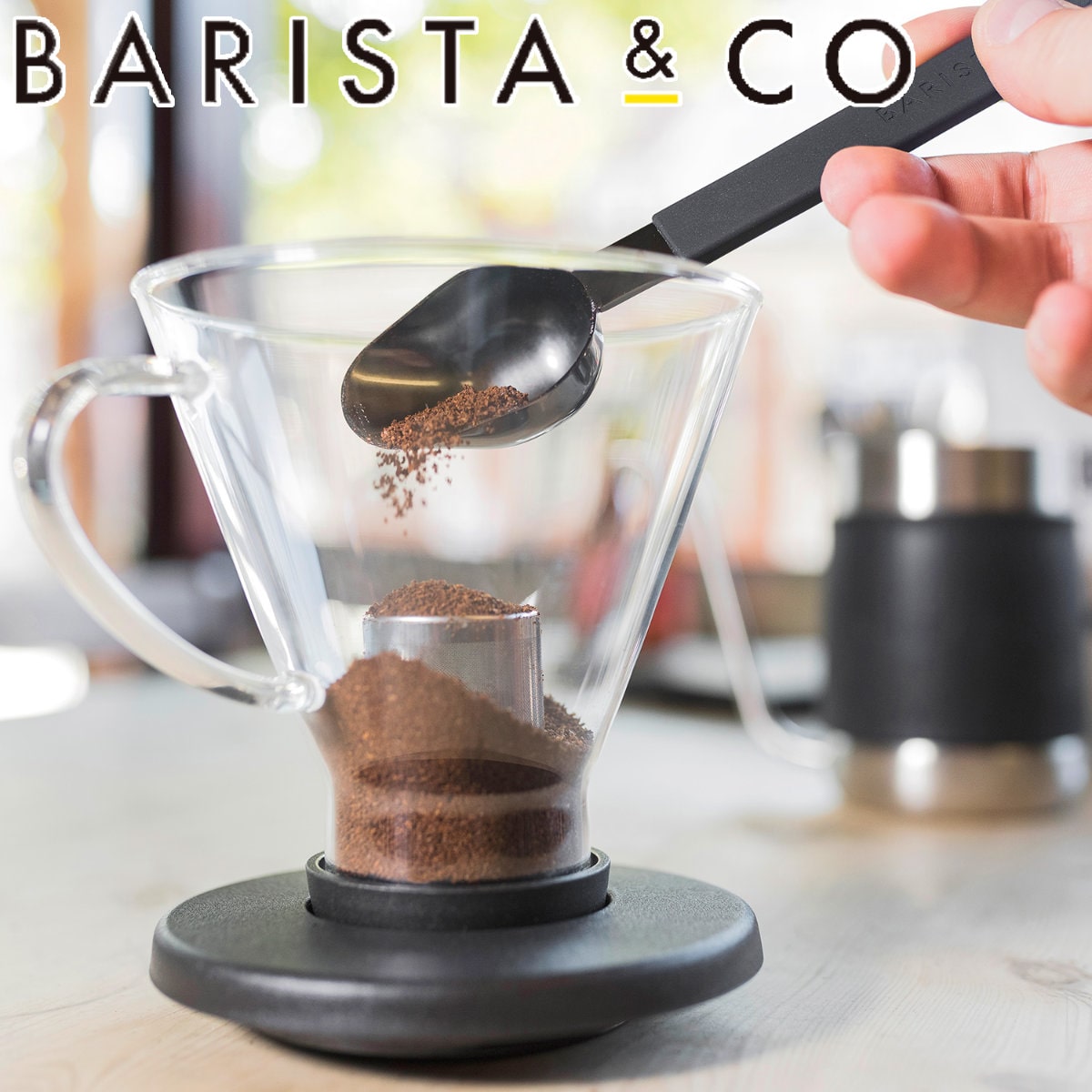 コーヒースプーン BARISTA＆CO Scoop Spoon Black （ バリスタ＆コー スクープメジャースプーン コーヒーメジャー コーヒー 計量スプーン 計量 6ml 15ml ステンレス シリコン 長いハンドル 珈琲 すくいやすい 注ぎやすい おしゃれ ）