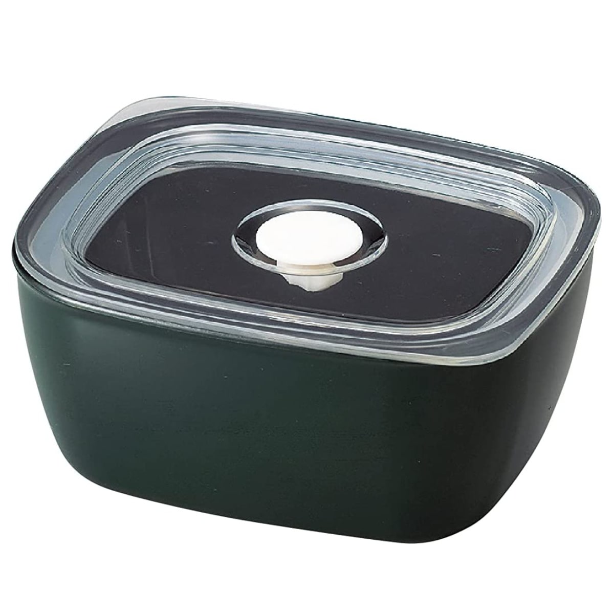 保存容器 450ml さっと洗える保存容器 M 450 （ 密閉 プラスチック 日本製 電子レンジ対応 食洗機対応 エア弁付き 保存 容器 密閉容器 食品保存 食品保存容器 プラスチック容器 便利 作り置き フルーツ入れ エア弁 ） 【ダークグリーン】