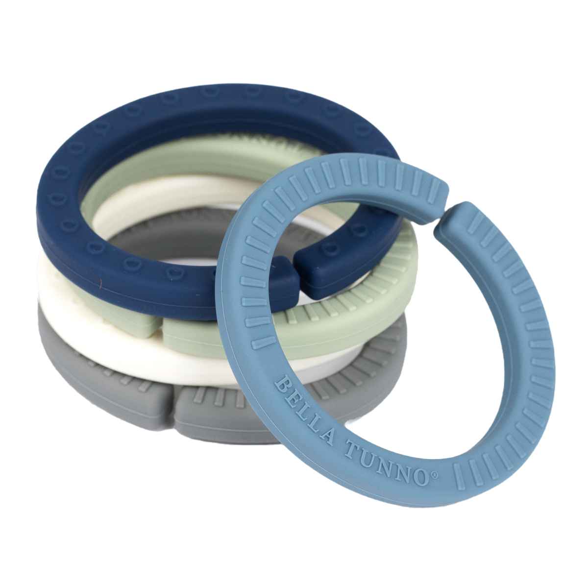 ベビートイ ０ヶ月～ シリコン製 Happy Links （ BELLA TUNNO ベラトゥーノ 赤ちゃん ベビー おもちゃ シリコン 歯固め はがため 知育玩具 食洗機対応 安心 安全 おしゃれ ギフト 出産祝い ベビーカー オモチャ リング ） 【CoolSky】