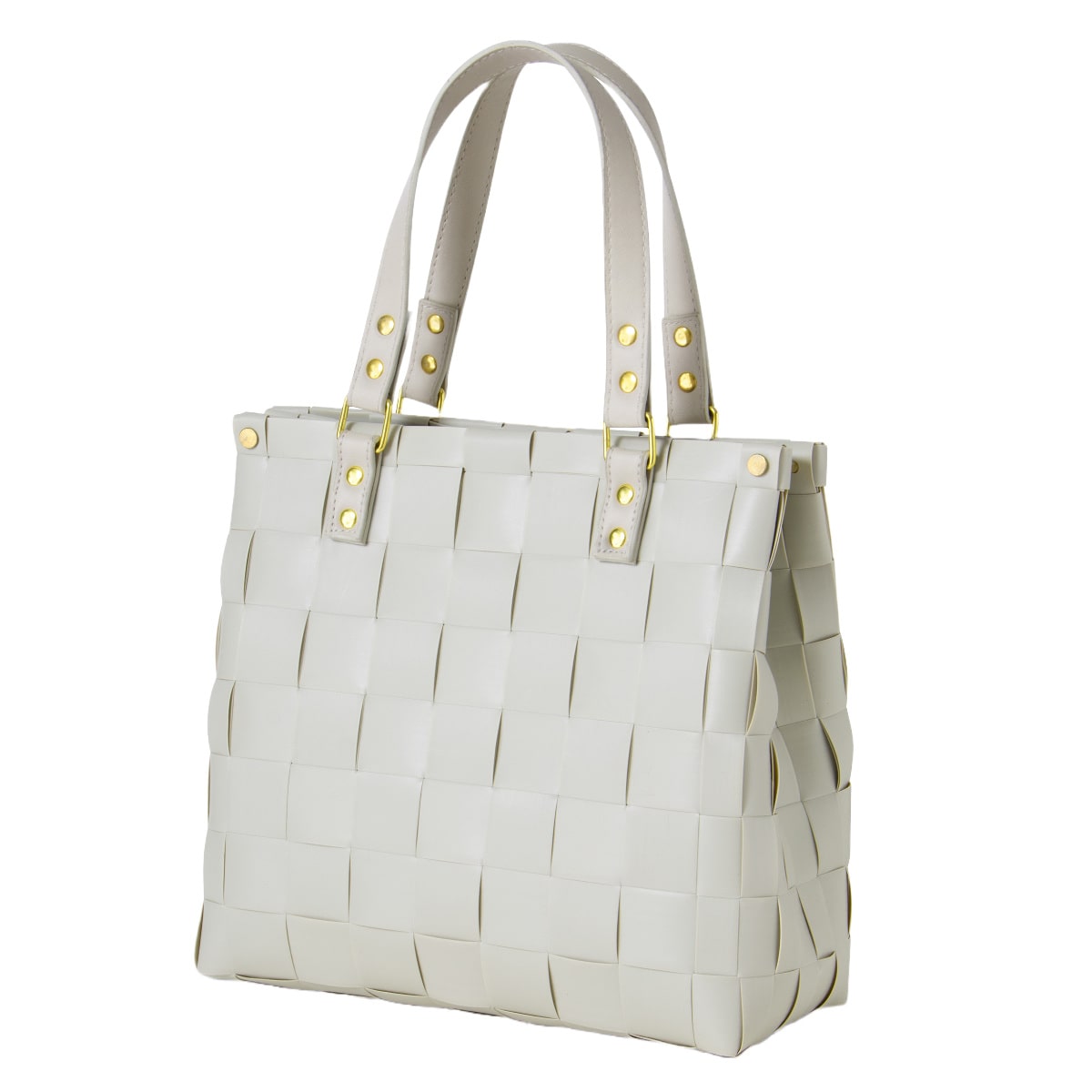 ハンドバッグ Handed By CHARLOTTE 手編み （ ハンデッドバイ バッグ レディース ハンドメイド 編み込み かごバッグ 手編みバッグ 型崩れしにくい リサイクル素材 おしゃれ スタイリッシュ 通勤 ） 【palegrey】