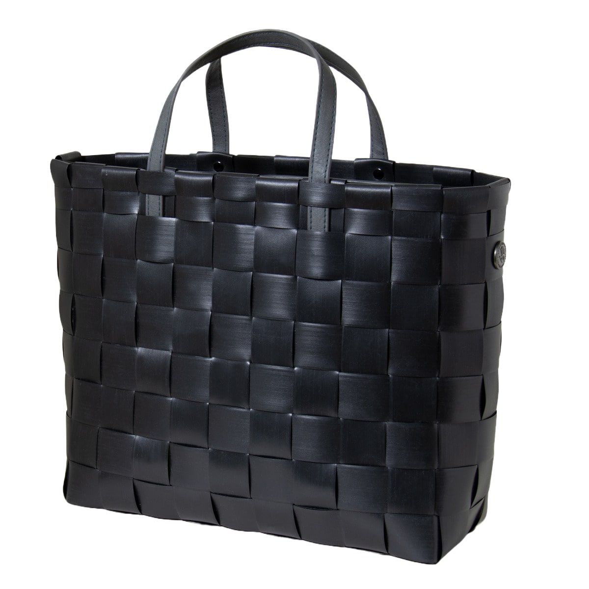 エコバッグ Handed By PETITE 手編み （ バッグ レディース ハンドメイド リサイクル素材 バック 編み込み ハンドバッグ 手編みバッグ ハンデッドバイ ショッピング 通勤 オフィス おしゃれ ポケット付き ） 【BLACK】