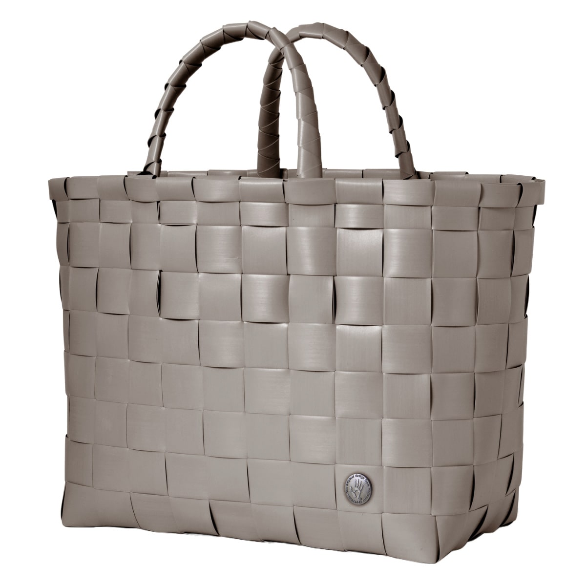 ハンドバッグ Handed By ハンデッドバイ NICE SHOPPER 手編み （ かごバッグ メルカドバッグ バッグ レディース ハンドメイド 編み込み 手編みバッグ プラスチック リサイクル素材 丈夫 通勤 レジャー おしゃれ ） 【liver】