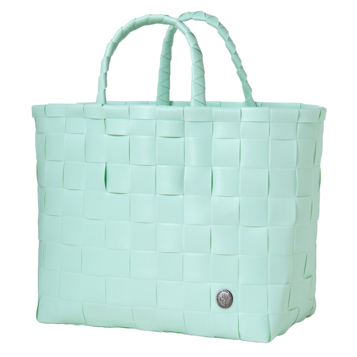 ハンドバッグ Handed By ハンデッドバイ NICE SHOPPER 手編み （ かごバッグ メルカドバッグ バッグ レディース ハンドメイド 編み込み 手編みバッグ プラスチック リサイクル素材 丈夫 通勤 レジャー おしゃれ ） 【softmint】