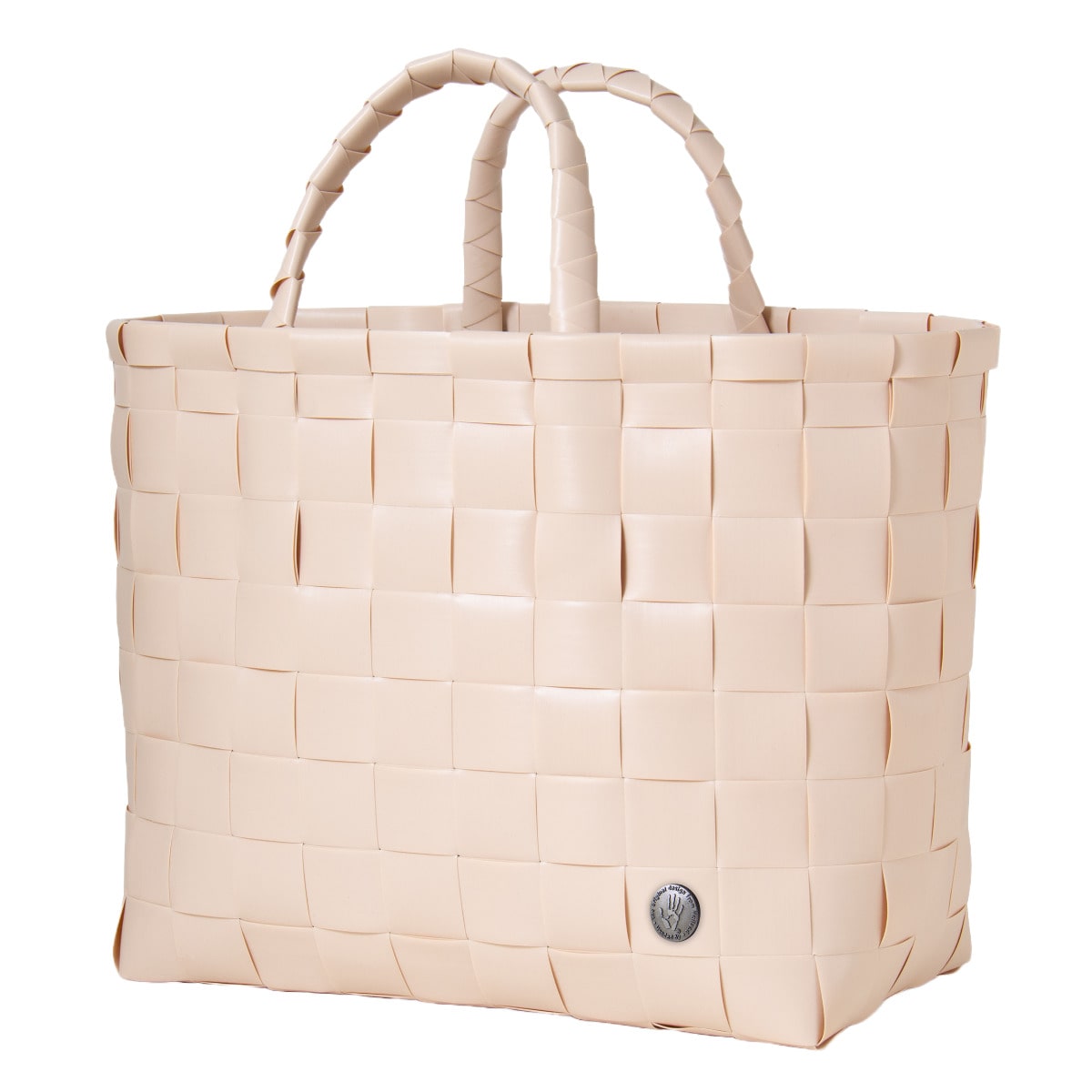 ハンドバッグ Handed By ハンデッドバイ NICE SHOPPER 手編み （ かごバッグ メルカドバッグ バッグ レディース ハンドメイド 編み込み 手編みバッグ プラスチック リサイクル素材 丈夫 通勤 レジャー おしゃれ ） 【softpeach】