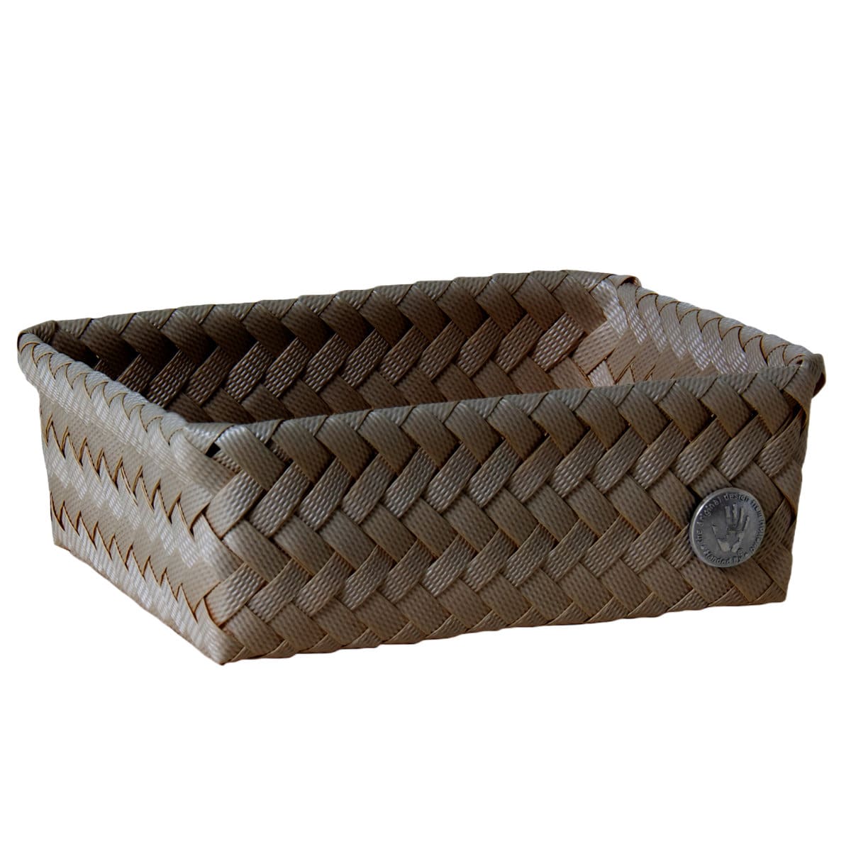 【アウトレット】収納ケース Handed By 18x12x7 cm FIT S （ バスケット 収納 手編み カゴ かご ふた付き 小物入れ 小物収納 ハンデッドバイ 収納ボックス おしゃれ ミニ 小さい ） 【taupe】