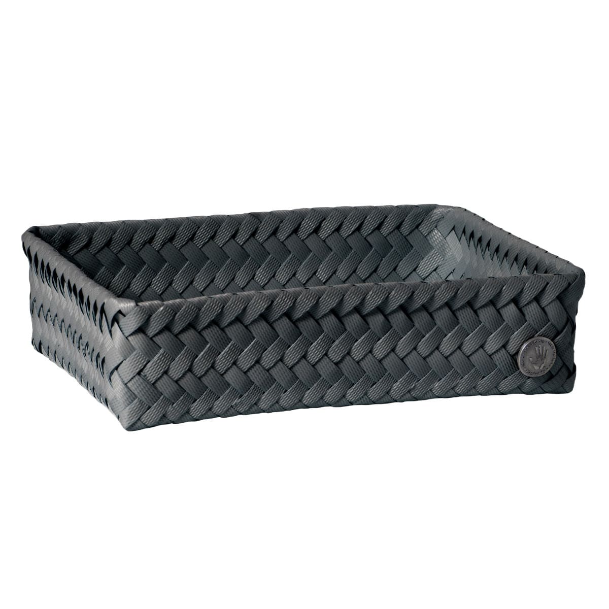 【アウトレット】収納ケース Handed By 24x18x7cm FIT M （ バスケット 収納 手編み カゴ かご ふた付き 小物入れ 小物収納 ハンデッドバイ 収納ボックス おしゃれ ミニ 小さい ） 【DARKGREY】