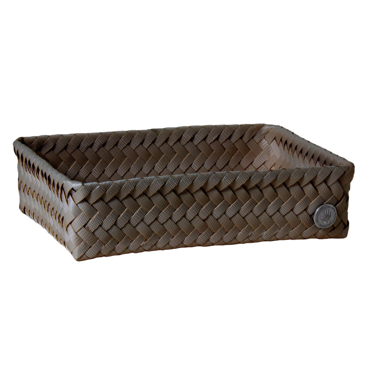 【アウトレット】収納ケース Handed By 24x18x7cm FIT M （ バスケット 収納 手編み カゴ かご ふた付き 小物入れ 小物収納 ハンデッドバイ 収納ボックス おしゃれ ミニ 小さい ） 【taupe】