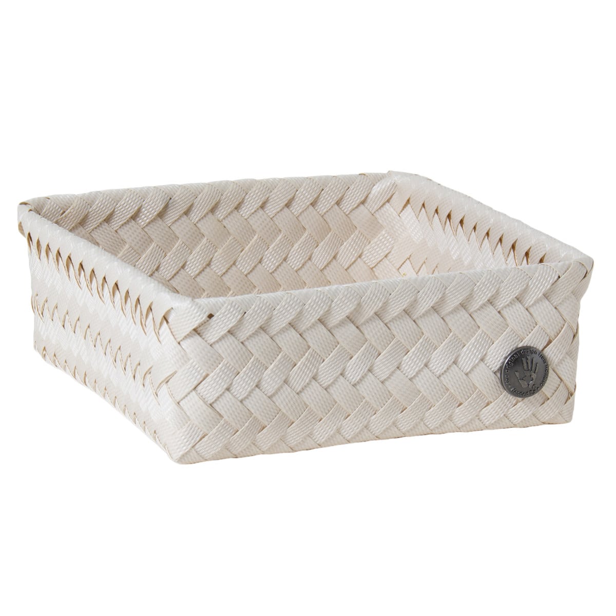 【アウトレット】収納ケース Handed By 18x18x7cm FIT SQUARE 18 （ バスケット 収納 手編み カゴ かご ふた付き 小物入れ 小物収納 ハンデッドバイ 収納ボックス 引き出し 整理 おしゃれ ） 【champagne】