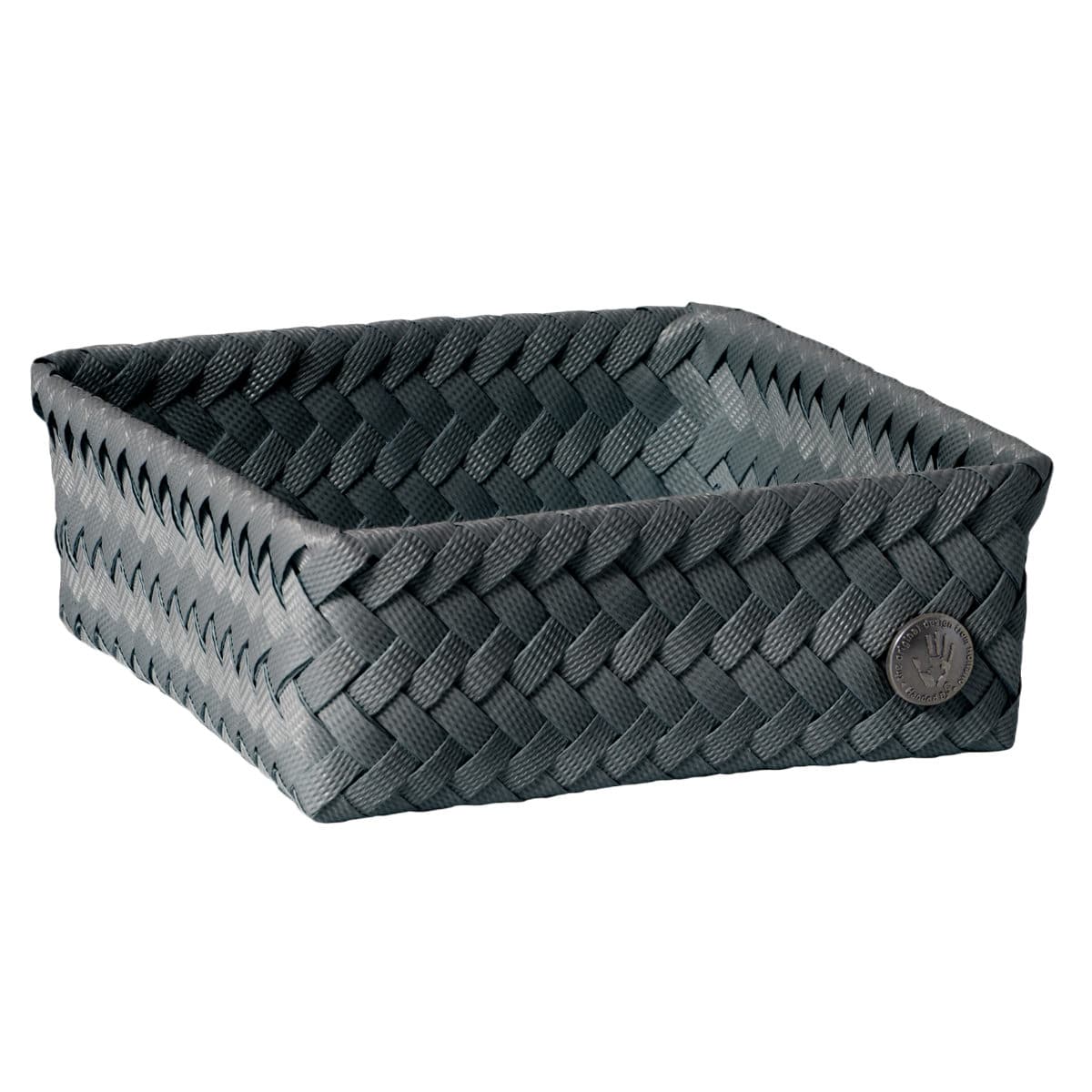 【アウトレット】収納ケース Handed By 18x18x7cm FIT SQUARE 18 （ バスケット 収納 手編み カゴ かご ふた付き 小物入れ 小物収納 ハンデッドバイ 収納ボックス 引き出し 整理 おしゃれ ） 【DARKGREY】