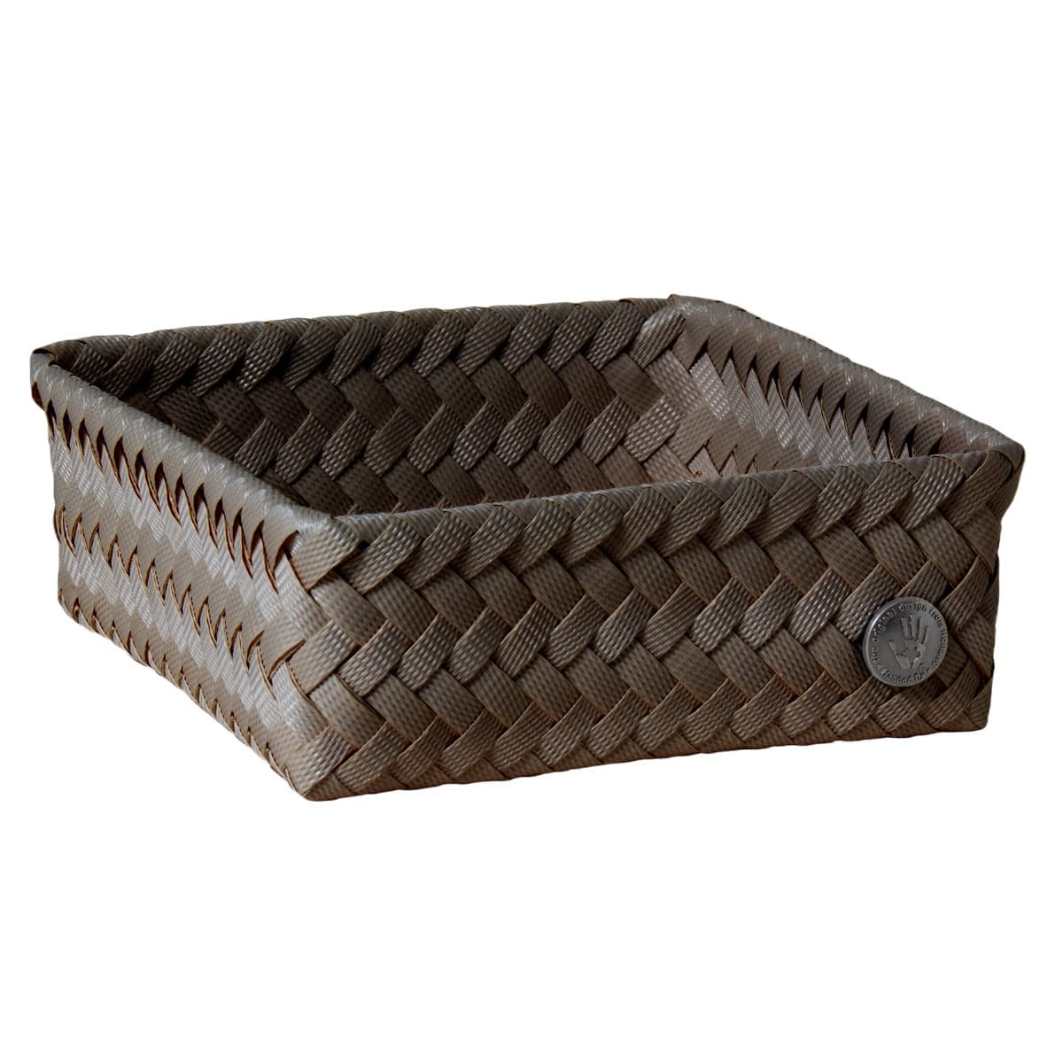 【アウトレット】収納ケース Handed By 18x18x7cm FIT SQUARE 18 （ バスケット 収納 手編み カゴ かご ふた付き 小物入れ 小物収納 ハンデッドバイ 収納ボックス 引き出し 整理 おしゃれ ） 【taupe】