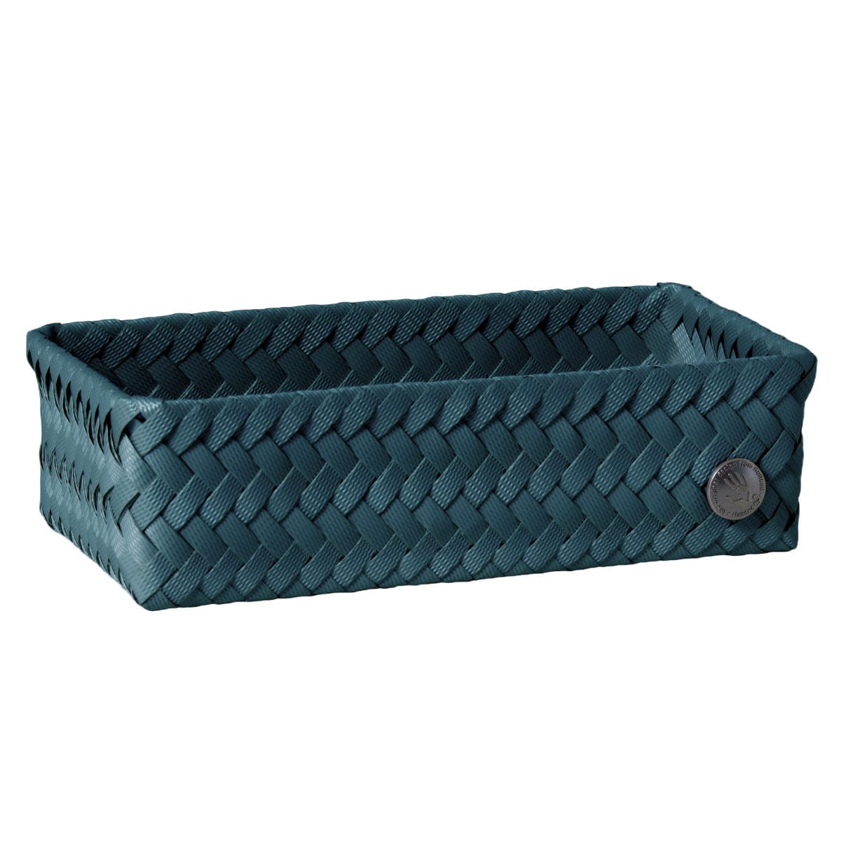 【アウトレット】収納ケース Handed By 24x12x7cm FIT DOUBLE TINY （ バスケット 収納 手編み カゴ かご ふた付き 小物入れ 小物収納 ハンデッドバイ 収納ボックス 引き出し 整理 おしゃれ ） 【steelblue】