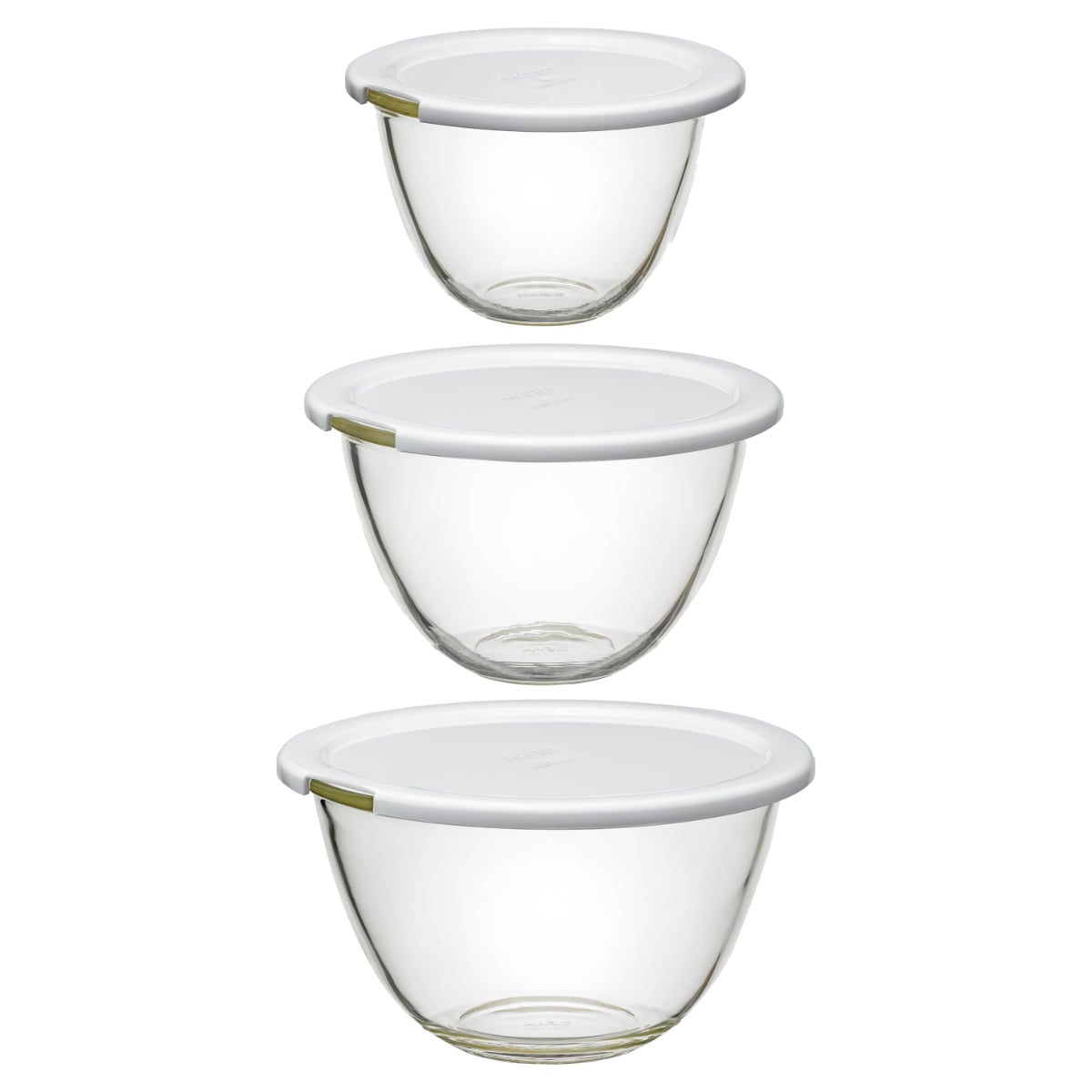 ハリオ 耐熱ガラス製ボウル 3個セット 電子レンジ対応 食洗機対応 日本製 （ HARIO 耐熱ボウル ガラスボウル 耐熱 ガラス オーブン対応 蓋付き 深型 調理ボウル 耐熱容器 ボウル ボール サラダボウル 保存容器 下ごしらえ ）