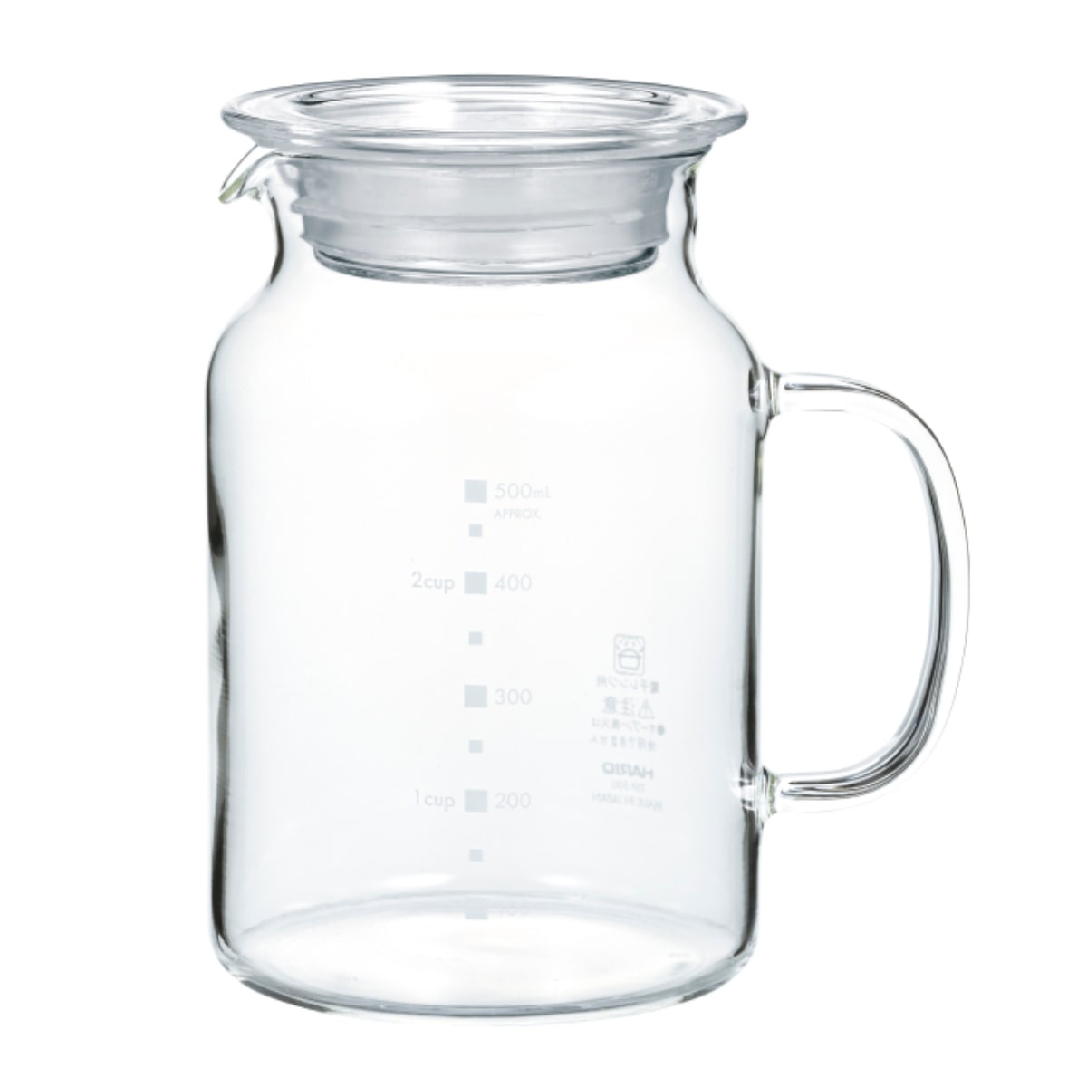 ハリオ 調味料入れ ガラスのたれ・ソースポット ガラスのある生活 日本製 （ HARIO 手作りソース 保存容器 タレポット 500ml 食洗機対応 電子レンジ対応 ドレッシング 耐熱ガラス オイル ビネガー 調味料 調味料ボトル 目盛り付き ）