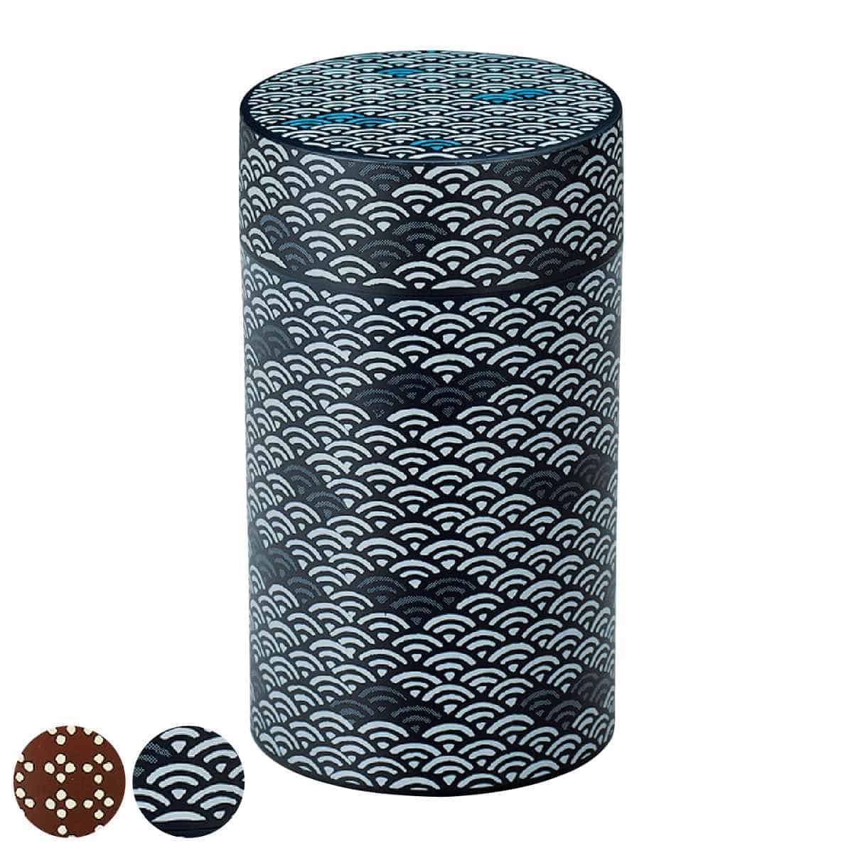 茶筒 650ml 大 小花 HAKOYA （ おしゃれ 日本製 小型 お茶容器 茶葉容器 保存容器 保存缶 茶缶 お茶缶 キャニスター 保存 容器 650 茶 茶葉 お茶 茶葉保存 お茶葉保存 お茶葉容器 お茶っぱ入れ 和柄 ） 【小花】