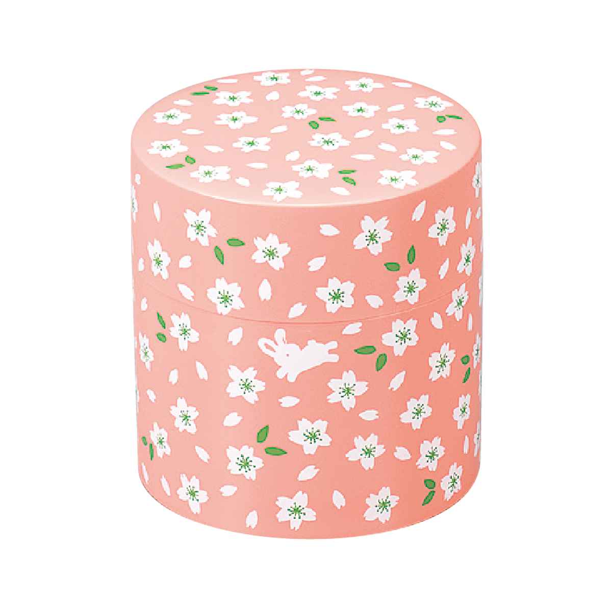 茶筒 350ml 桜うさぎ HAKOYA （ おしゃれ 日本製 小型 お茶容器 茶葉容器 保存容器 保存缶 茶缶 お茶缶 キャニスター 保存 容器 350 茶 茶葉 お茶 茶葉保存 お茶葉保存 お茶葉容器 お茶っぱ入れ 桜 うさぎ ）