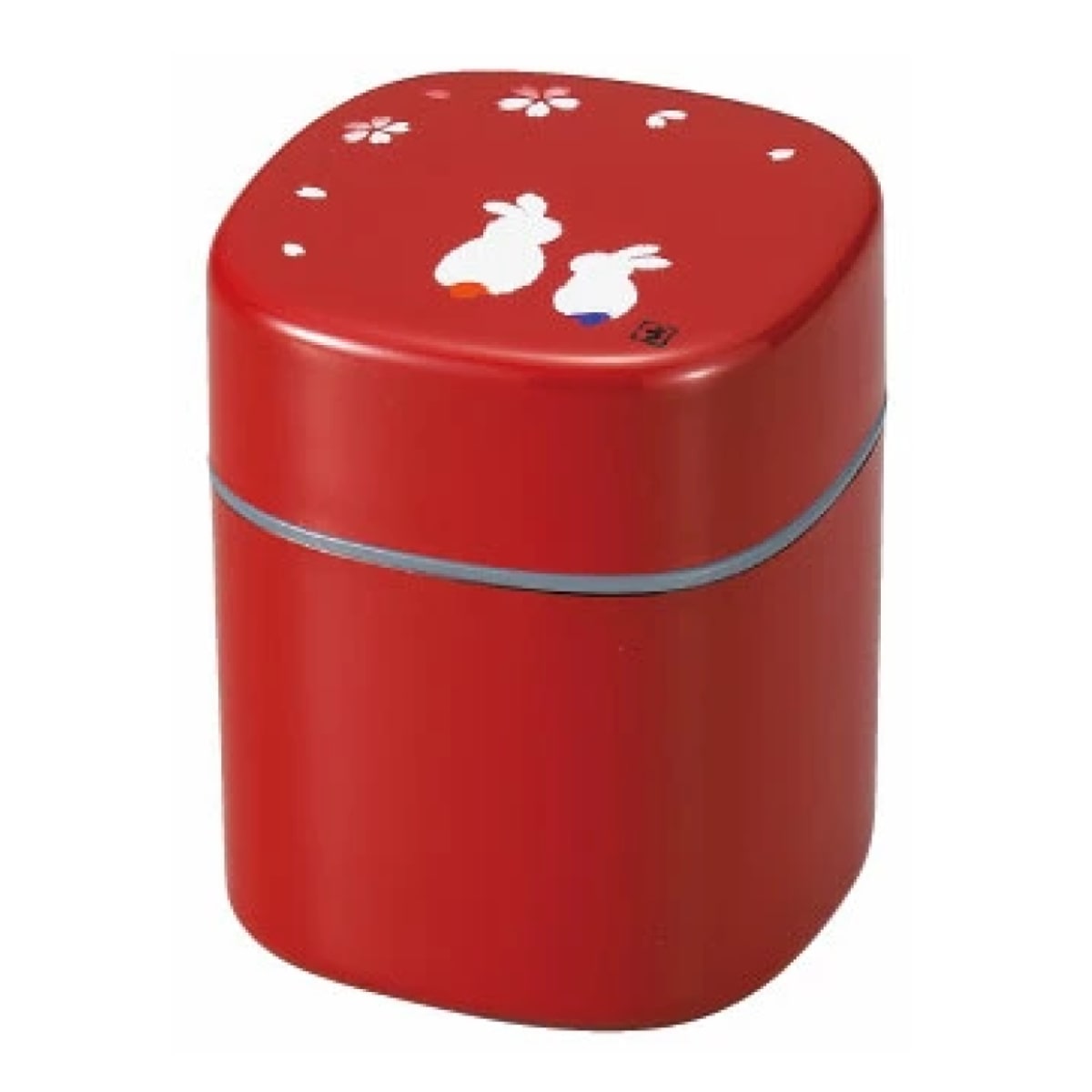 茶筒 茶入れ 300ml 朱花見うさぎ HAKOYA （ おしゃれ 日本製 かわいい お茶 和風 お茶容器 茶葉容器 保存容器 保存缶 茶缶 お茶缶 キャニスター 保存 容器 茶 茶葉 茶葉保存 お茶葉保存 お茶葉容器 お茶っぱ入れ ） 【朱】