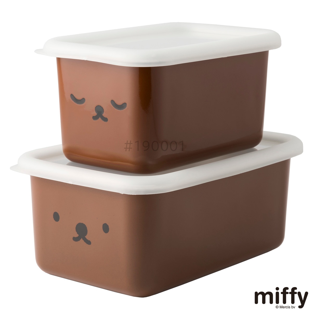 保存容器 700ml 1.12L 深型角容器2点セット HoneyWere （ ホーロー 密閉 食洗機対応 オーブン対応 ボリス ミッフィー miffy ホーロー容器 琺瑯容器 深型 1120ml ハニーウェア 食品保存 角型 ほうろう 琺瑯 保存 容器 冷凍保存 ）