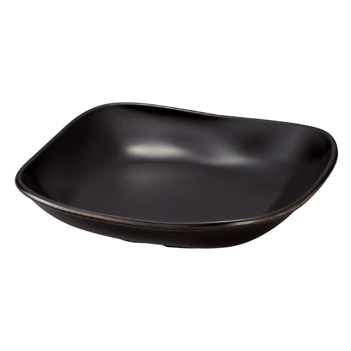 プレート S 13cm モダンスクエア HAKOYA プラスチック 3枚セット （ 食洗機対応 電子レンジ対応 皿 角皿 小皿 取り皿 日本製 プラスチック製 割れにくい 軽い 子供 お年寄り 介護 取皿 副菜 デザート シンプル 国産 ） 【ブラック】