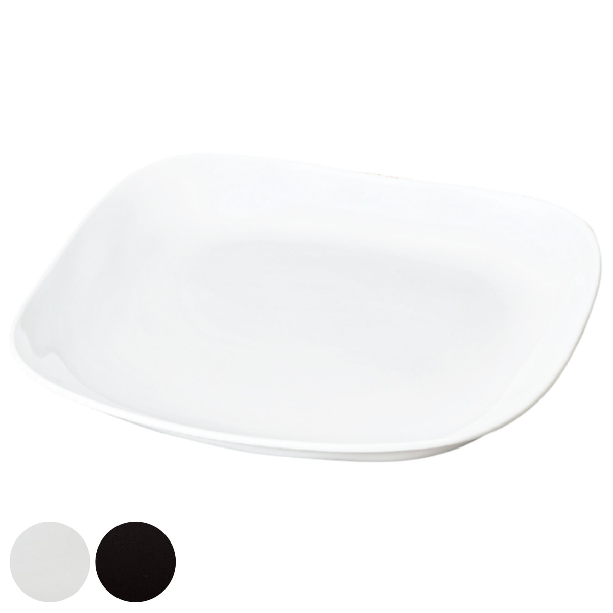 プレート L 28cm モダンスクエア HAKOYA プラスチック （ 食洗機対応 電子レンジ対応 皿 角皿 大皿 盛り皿 盛皿 日本製 プラスチック製 割れにくい 軽い 子供 お年寄り 介護 パスタ ワンプレート 大皿料理 シンプル 国産 ） 【ブラック】