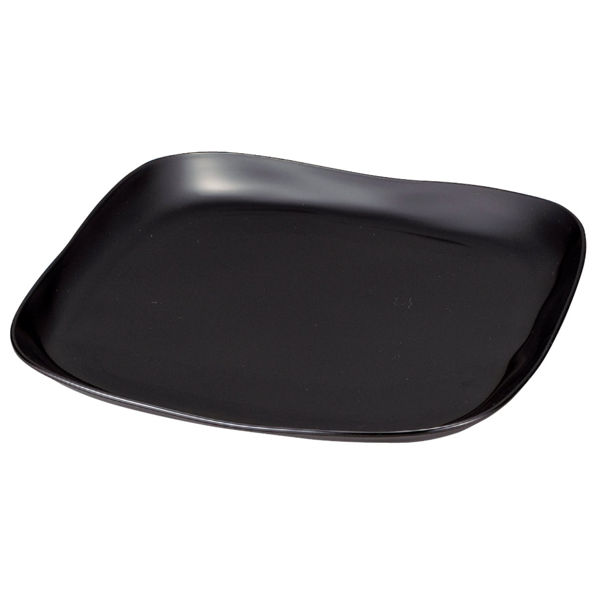プレート L 28cm モダンスクエア HAKOYA プラスチック （ 食洗機対応 電子レンジ対応 皿 角皿 大皿 盛り皿 盛皿 日本製 プラスチック製 割れにくい 軽い 子供 お年寄り 介護 パスタ ワンプレート 大皿料理 シンプル 国産 ） 【ブラック】