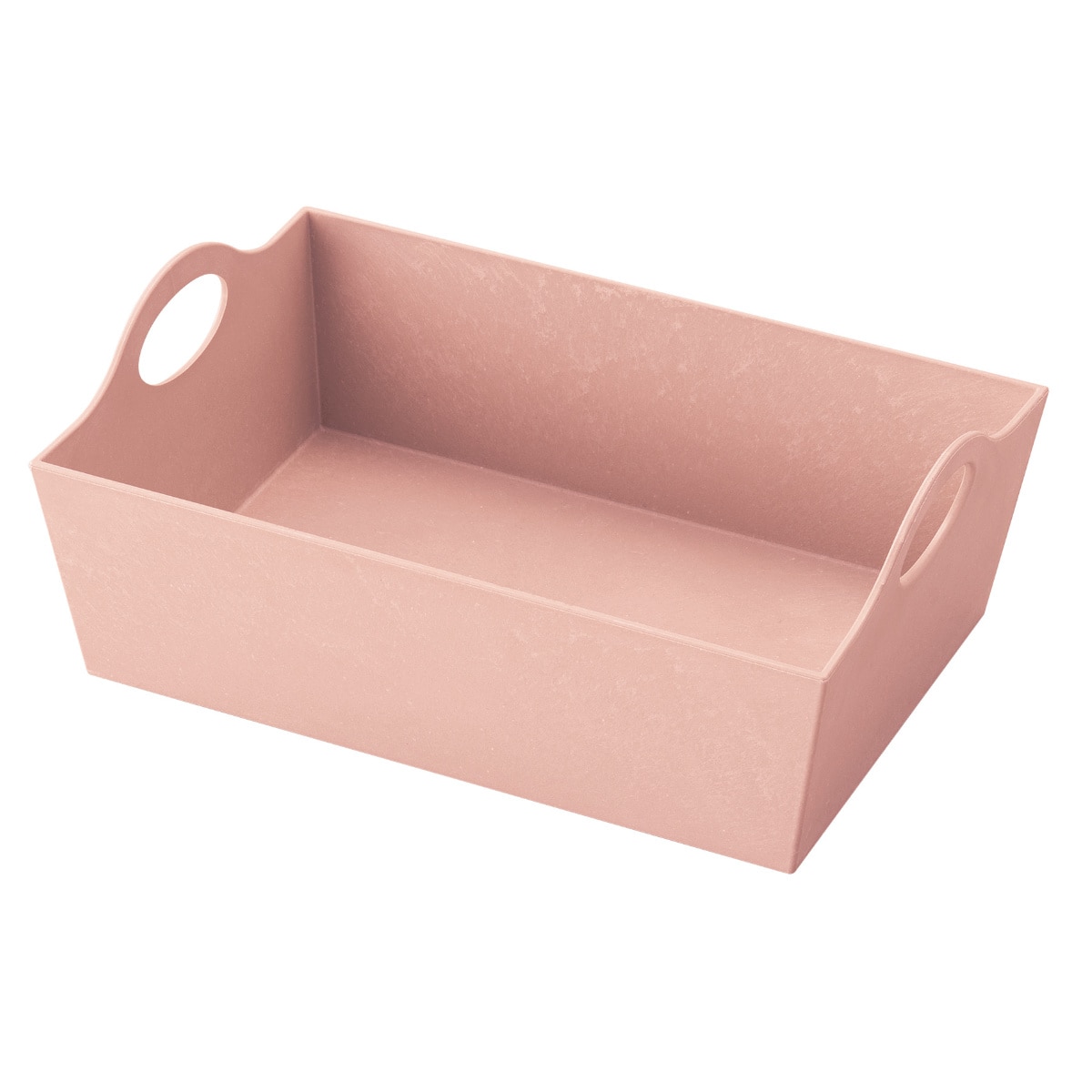 ミニバスケット L 2個入り アースピース （ バスケット 収納 収納ボックス プラスチック 小物ケース 小物入れ 小物収納 日本製 卓上収納 整理 ケース おしゃれ 小さい 収納バスケット 持ち手付き 雑貨 インテリア キッチン リビング ） 【ピンク】