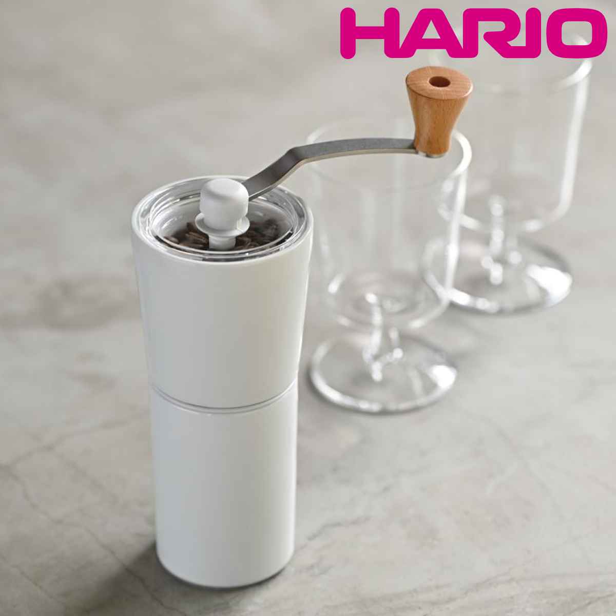 コーヒーミル Ceramic Coffee Grinder セラミック （ HARIO ハリオ ミル コーヒーミル手動 手挽きコーヒーミル ハンドコーヒーミル 有田焼 コーヒー 珈琲 ドリップ 手挽き セラミック刃 シンプル 白 ホワイト おしゃれ ）