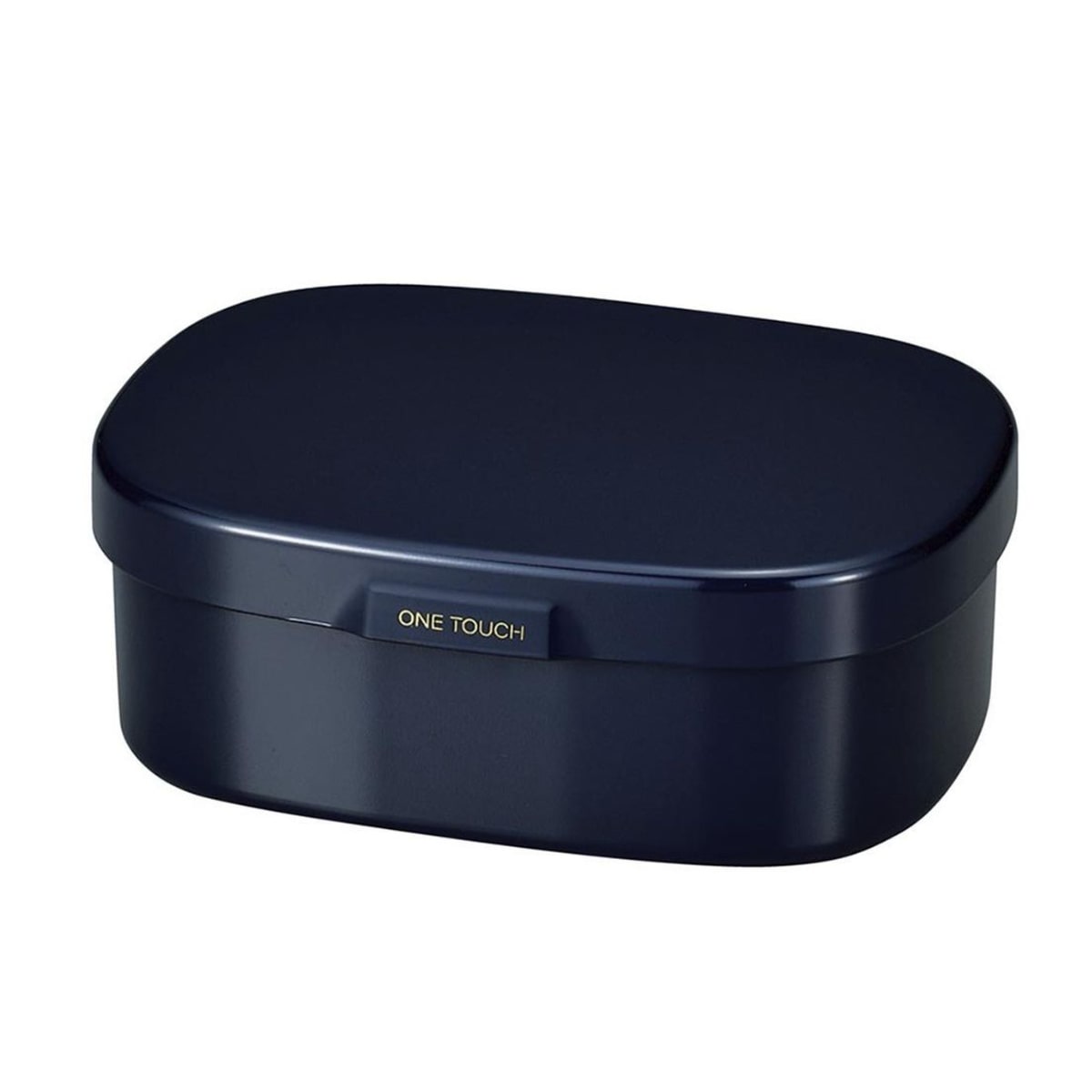 お弁当箱 さっと洗えるお弁当箱 M 1段 600ml （ 弁当箱 ランチボックス レンジ対応 食洗機対応 一段 レンジOK 食洗機OK 弁当 お弁当 仕切り付き 大人 日本製 ） 【ネイビー】