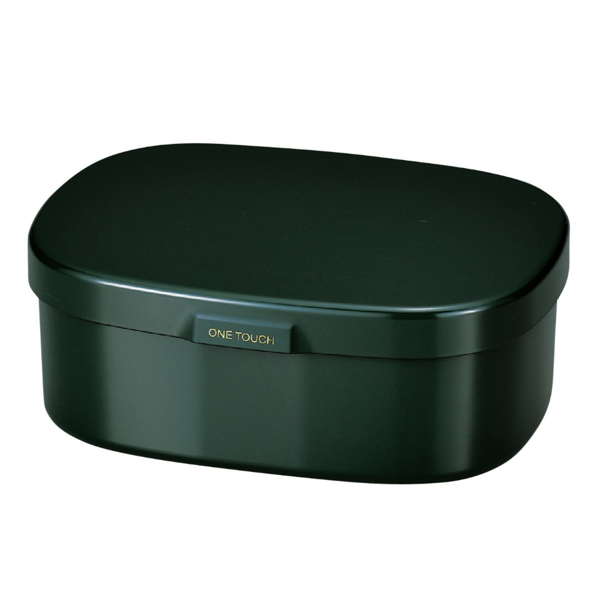 お弁当箱 さっと洗えるお弁当箱 L 1段 900ml （ 弁当箱 ランチボックス レンジ対応 食洗機対応 一段 大容量 レンジOK 食洗機OK 弁当 お弁当 仕切り付き 大人 日本製 ） 【ダークグリーン】