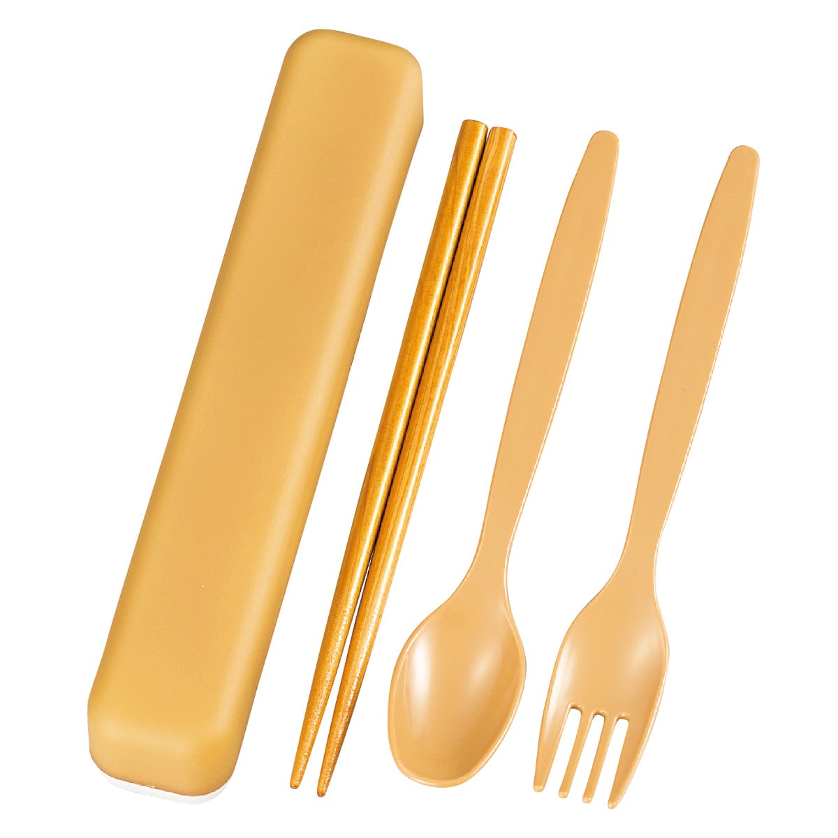 カトラリーセット スリムトリオセット （ お箸 スプーン フォーク 18cm 大人 日本製 18センチ カトラリー セット お弁当用 給食 携帯用 抗菌 ） 【サンドベージュ】