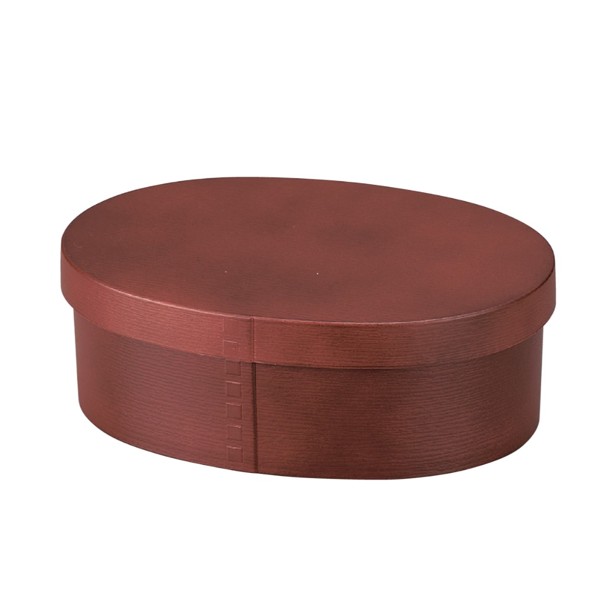 お弁当箱 曲げわっぱ一段弁当 小 1段 500ml （ 弁当箱 わっぱ弁当箱 ランチボックス レンジ対応 食洗機対応 日本製 プラスチック 曲げわっぱ風 曲げわっぱ お弁当 弁当 一段 小判型 仕切り付き ランチバンド付き 大人 ） 【フローラルレッド】