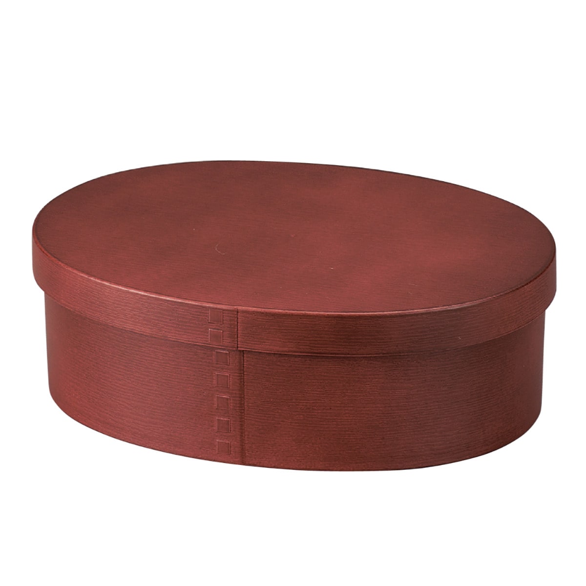 お弁当箱 曲げわっぱ一段弁当 大 1段 800ml （ 弁当箱 わっぱ弁当箱 ランチボックス レンジ対応 食洗機対応 日本製 プラスチック 曲げわっぱ風 曲げわっぱ お弁当 弁当 一段 小判型 仕切り付き ランチバンド付き 大人 大容量 ） 【フローラルレッド】