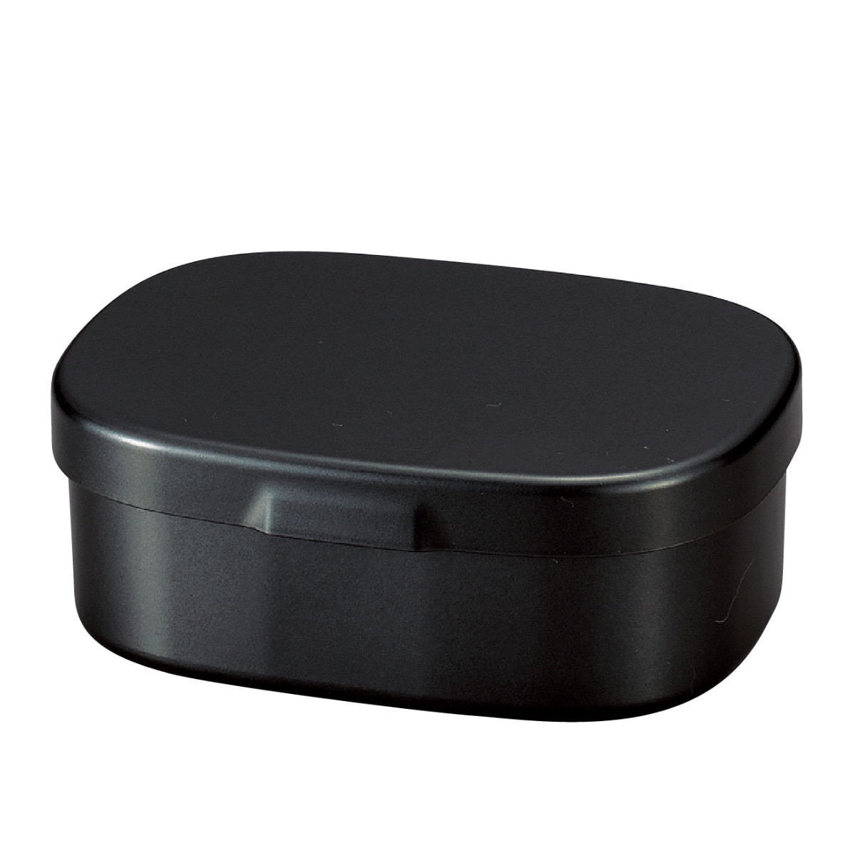 お弁当箱 ワンタッチランチM 1段 600ml （ 弁当箱 ランチボックス 一段 レンジ対応 食洗機対応 日本製 レンジOK 食洗機OK お弁当 弁当 仕切り付き ランチバンド付き 大人 ） 【メタリックブラック】