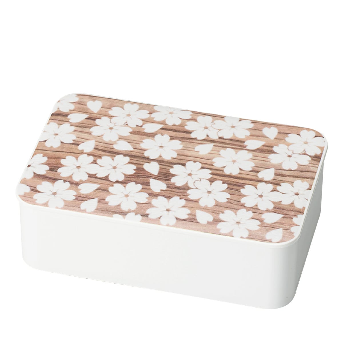 お弁当箱 一段ランチ S 1段 600ml 桜木目ピンク （ 弁当箱 ランチボックス 一段 レンジ対応 食洗機対応 日本製 レンジOK 食洗機OK お弁当 弁当 中子付き ランチバンド付き 和風 大人 ）