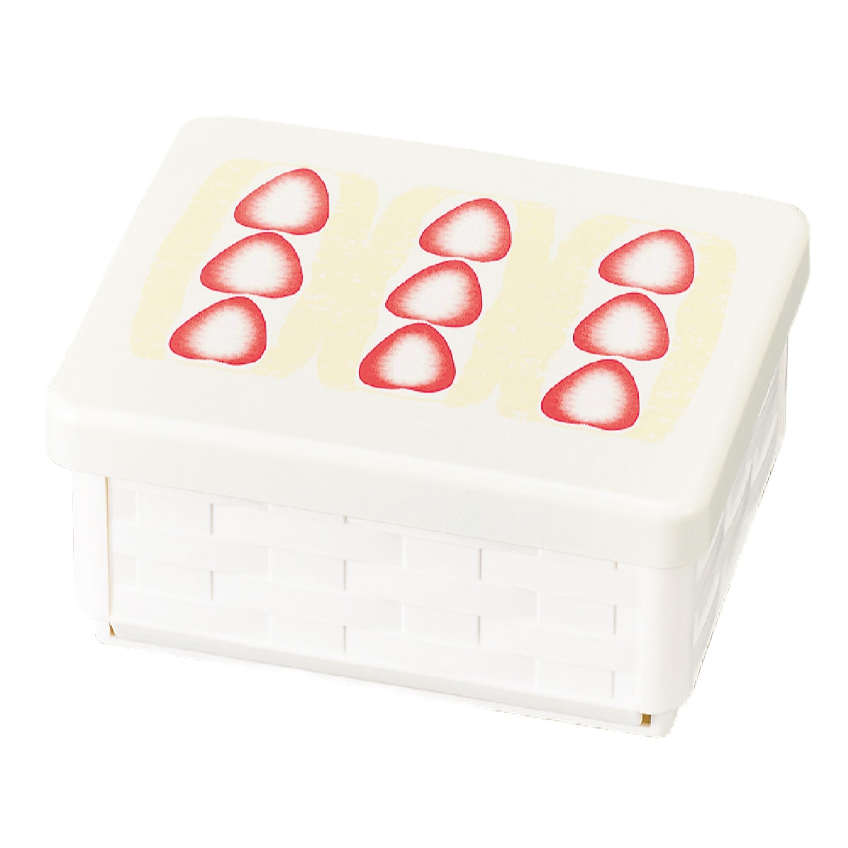 サンドイッチケース サンドバスケット 折りたたみ （ サンドウィッチケース お弁当箱 弁当箱 ランチボックス 1段 日本製 一段 折り畳み サンドイッチ用 コンパクト 遠足 かわいい ） 【イチゴ】